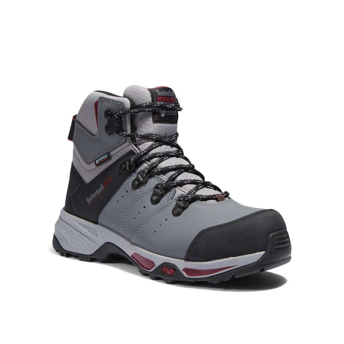 Timberland Pro Women's Switchback Composite-Toe Work Boot Grey Medial View