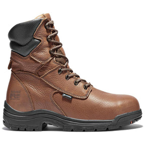 Timberland Pro Titan 8 Inch Alloy-Toe Waterproof Work Boot Medium Brown Profile View