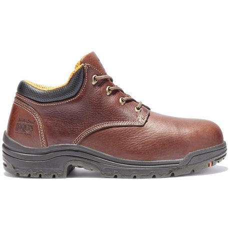 Timberland Pro Titan Alloy-Toe Oxford Work Shoe Brown Profile View