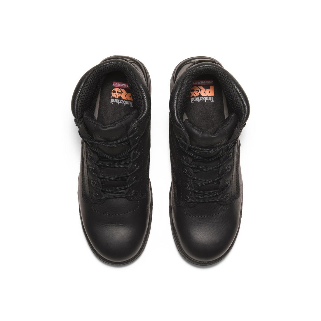 Timberland Pro Titan 6 Inch Composite-Toe Work Boot Black Front-upper View
