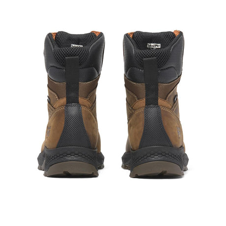 Timberland Pro Titan® Ev 8-Inch Waterproof Full Grain Work Boot Medium Brown Heel-Back View