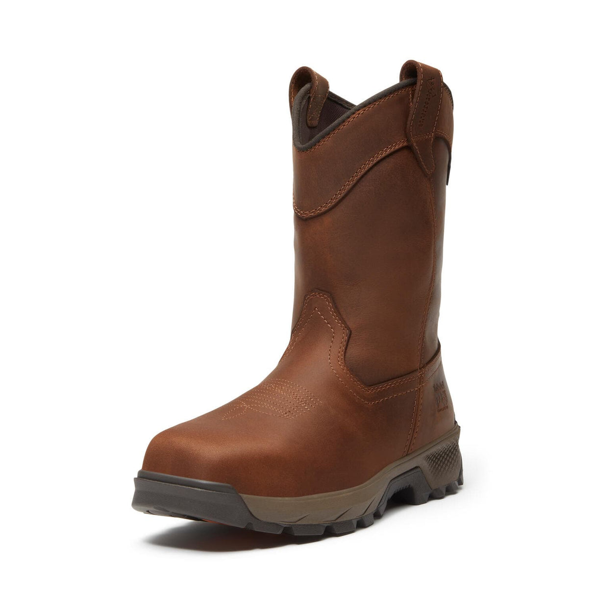Timberland Pro Titan EV Composite Toe Waterproof Pull On Work Boots Brown A44DG angled image