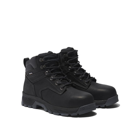 Timberland Pro Women's Titan EV 6 Inch Composite-Toe Waterproof Work Boot Black Angled View