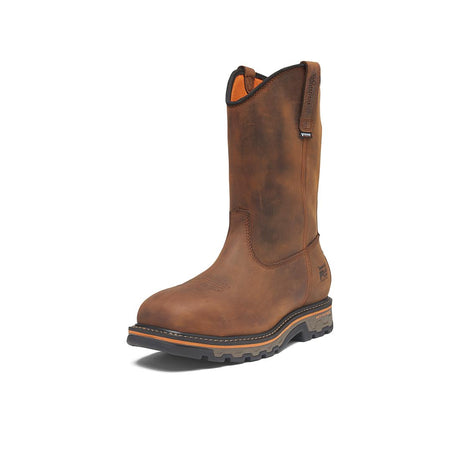 Timberland Pro True Grit Waterproof Nano-Toe Pull-On Work Boot Boa Full Grain Medium Brown Detail View