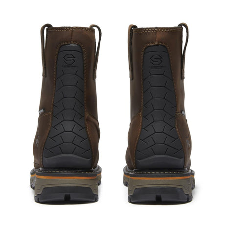 Timberland Pro True Grit Waterproof Soft Toe Chelsea Work Boot – Medium Brown Heel-Back View