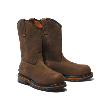 Timberland Pro True Grit Composite-Toe Waterproof Pull-On Work Boot Brown Bandit Detail View
