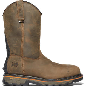 Timberland Pro True Grit Composite- Toe Waterproof Pull-On Work Boot Brown Profile View