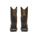 Timberland Pro True Grit Soft-Toe Waterproof Pull-On Boot Brown Heel-Back View