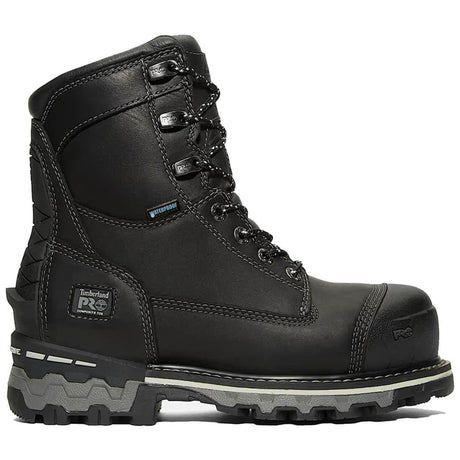 Timberland Pro Women's Boondock 8-Inch Waterproof Composite-Toe Work Boot Fp Ins Csa 200G Black/Grey Profile View