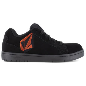 Volcom Stone Composite-Toe Slip Resistant Shoe Black/Red Profile View