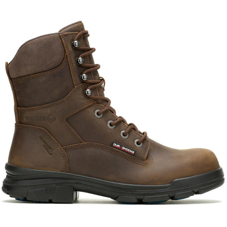 Wolverine DuraShocks® SR Icon 8" Soft Toe Work Boot – Dark Brown Profile View