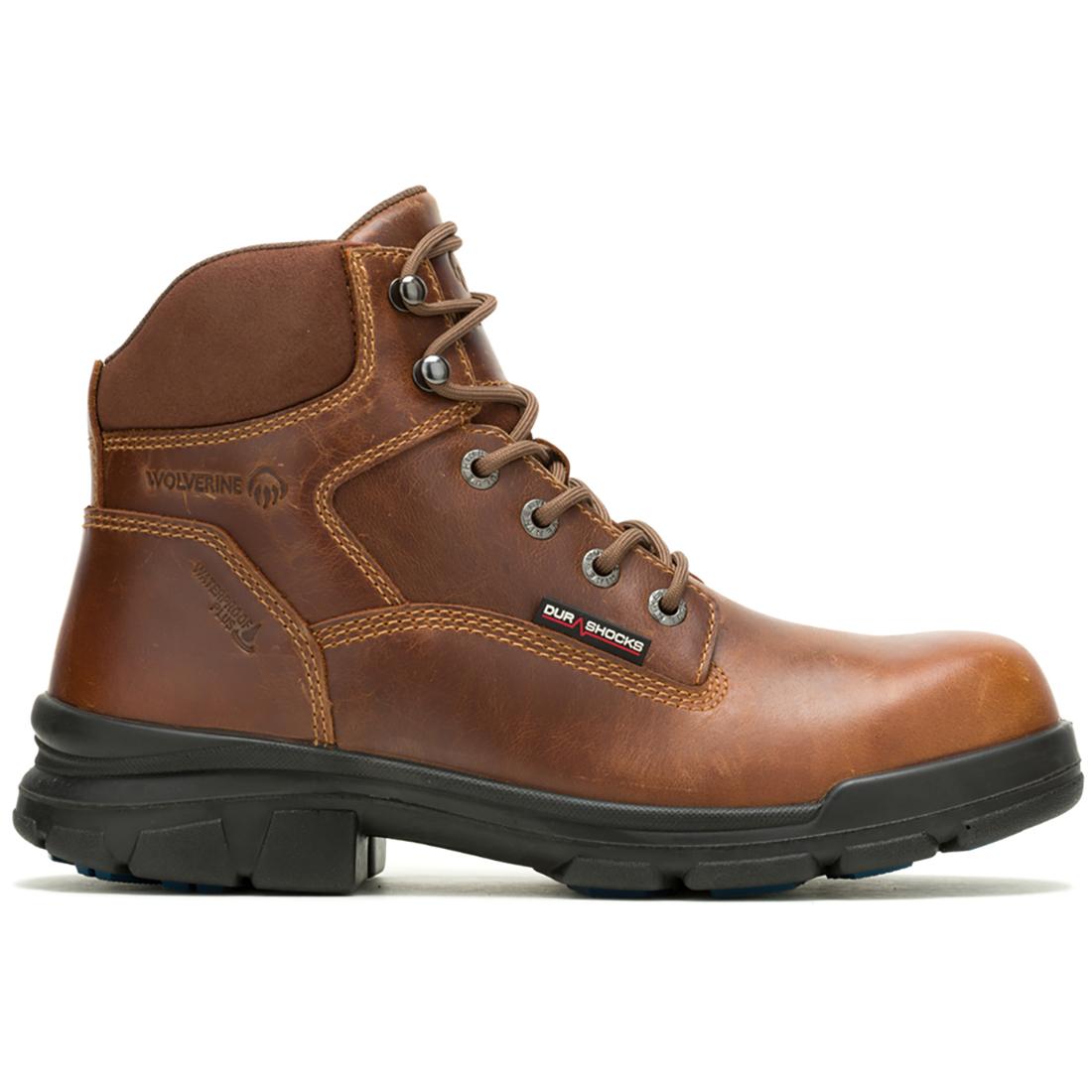 Wolverine DuraShocks® SR Icon 6" Soft Toe Work Boot – Tan Profile View