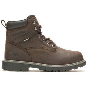 Wolverine Floorhand WoWaterproof Steel-Toe Work Boot Dark Brown Profile View
