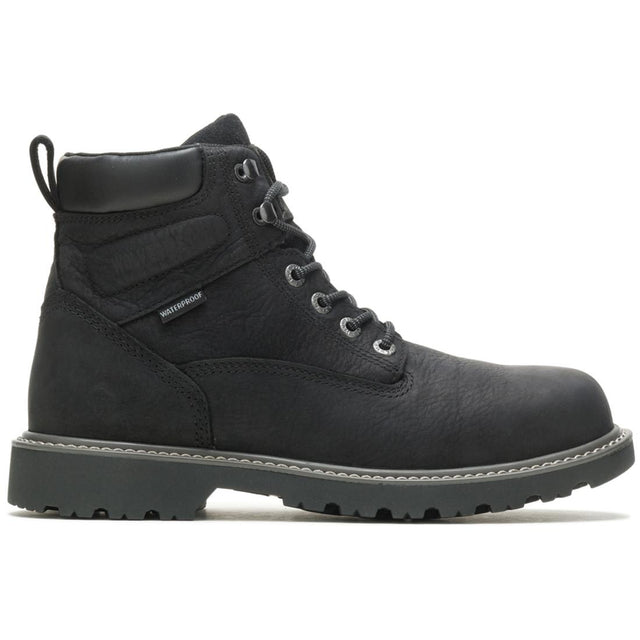 Wolverine Floorhand Waterproof Steel-Toe 6" Work Boot Black Profile View