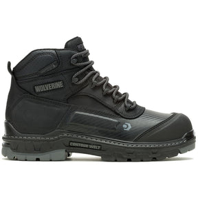Wolverine Overpass 6" CarbonMax Work Boot Black/Grey Profile View