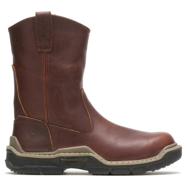 Wolverine Raider DuraShocks® CarbonMax® Pull-On Wellington Work Boot – Peanut Profile View