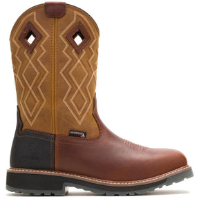 Wolverine Rancher Pro Hyprest Nano-Toe Pull-On Wellington Work Boot Cashew Profile View