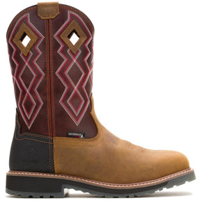 Wolverine Rancher Pro Hyprest Nano-Toe Pull-On Wellington Work Boot Rust Profile View