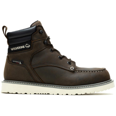 Wolverine Trade Wedge Moc-Toe 6" Steel-Toe Work Boot Dark Brown Profile View