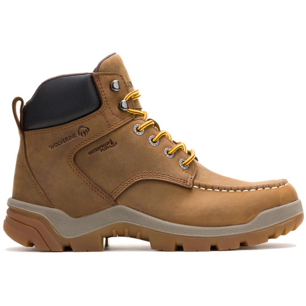 Wolverine Vantage Hyprest FT 6" Moc-Toe CarbonMax Work Boot Tan Profile View
