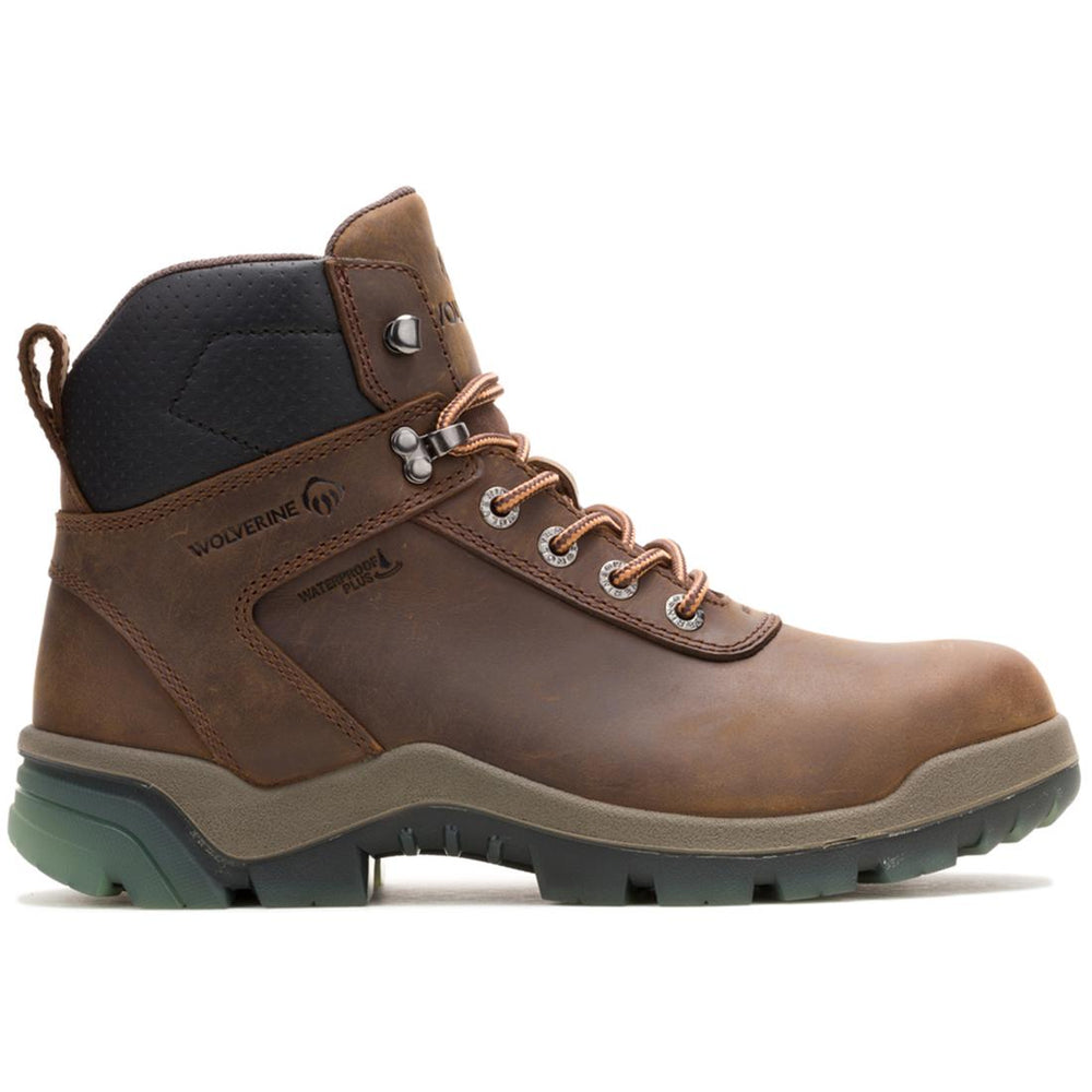 Wolverine Vantage Hyprest FT 6" Soft-Toe Work Boot Brown Profile View