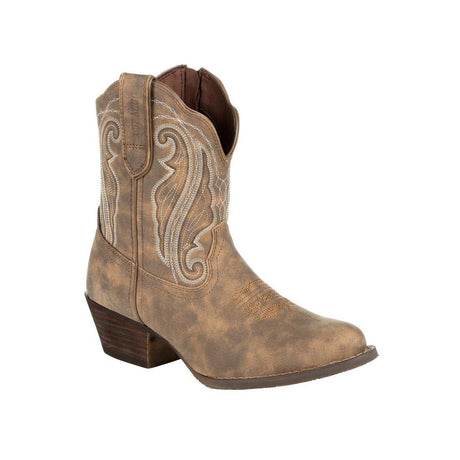 Women’s Crush by Durango Distressed Shortie Western Boot DRD0372 Side View