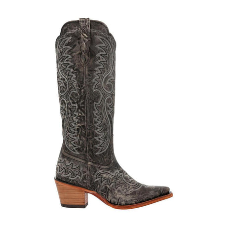 Women’s Durango Crush Tall Western Boot Distressed Graphite DRD0473 Profile View