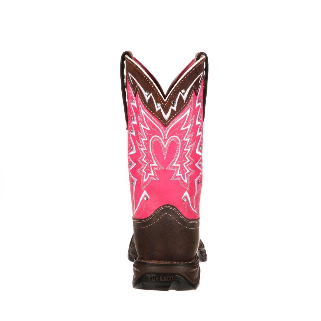 Women’s Lady Rebel by Durango Benefiting Stefanie Spielman Western Boot RD3557 Heel View