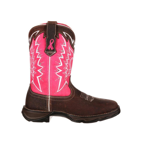 Women’s Lady Rebel by Durango Benefiting Stefanie Spielman Western Boot RD3557 Profile View