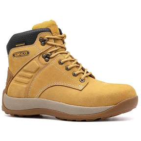 Zanco 6" Steel Toe Work Boot Waterproof Wheat Profile View