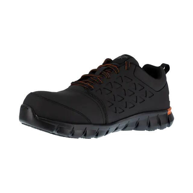 Sublite Cushion Composite-Toe Athletic Work Shoe Black/Orange