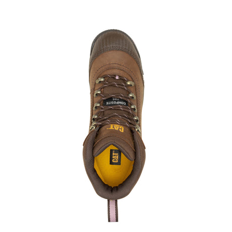 Caterpillar Ally Women’s Composite-Toe Waterproof Work Boot Brown P90760 Front Image