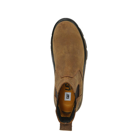 Caterpillar Exposition Alloy-Toe Chelsea Work Boot Brown P91369 Front Image