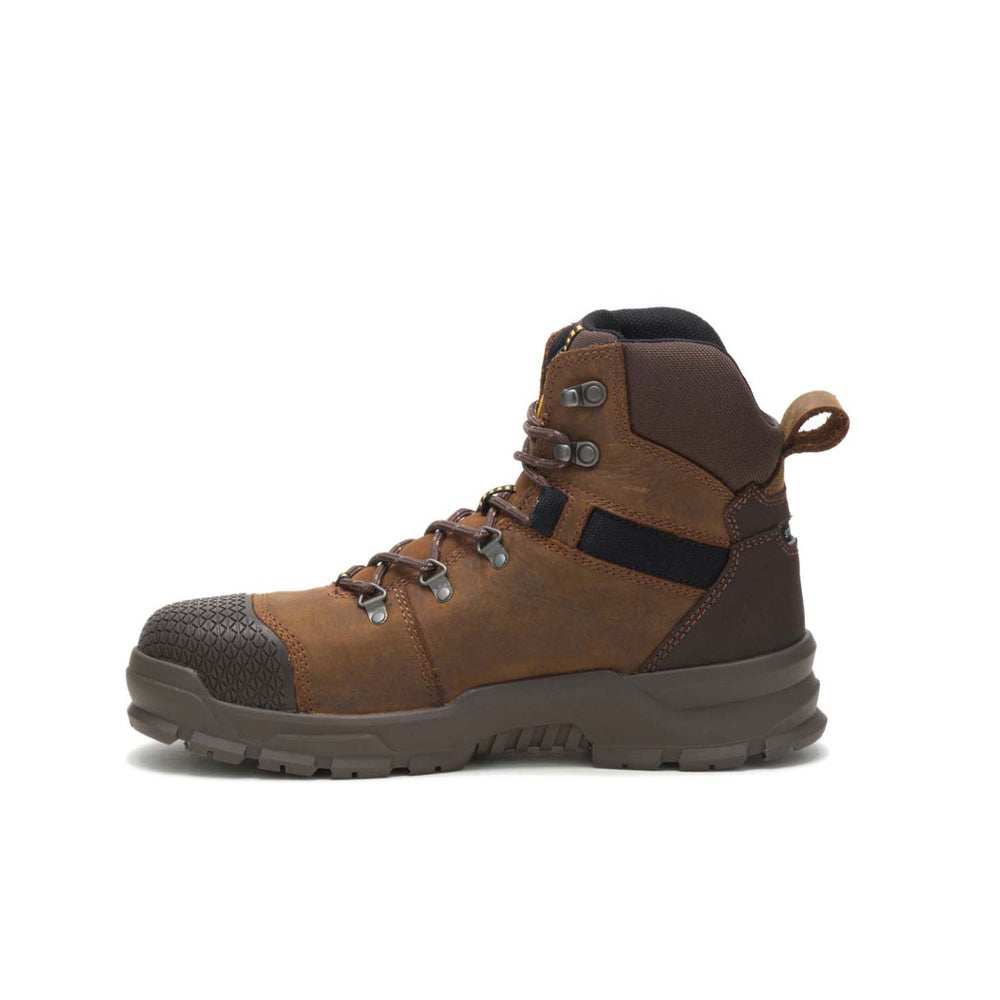 Caterpillar Accomplice X Steel-Toe Waterproof Work Boot Brown P91331 Side Image