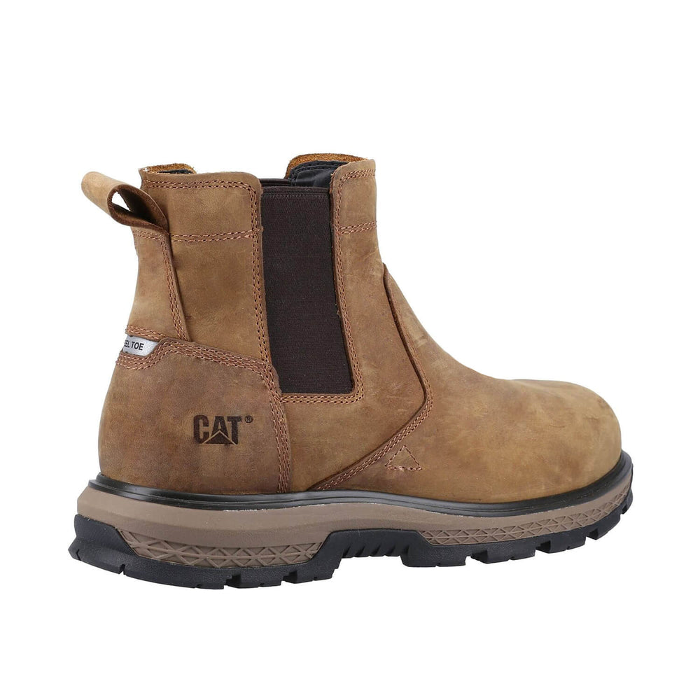 Caterpillar Exposition Soft-Toe Chelsea Boot Light Brown P51060 Heel Image